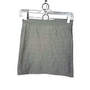 Foznia One Size Women's Super Stretchy Grey Pull On Mini Skirt Layered Pleated